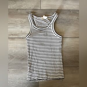Lucky Brand High Neck Striped Black and White Tank Top Size XS